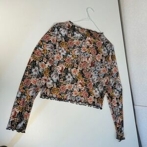 lettuce edge mesh floral whimsygoth fairy romantic sheer mesh longsleeve xxl